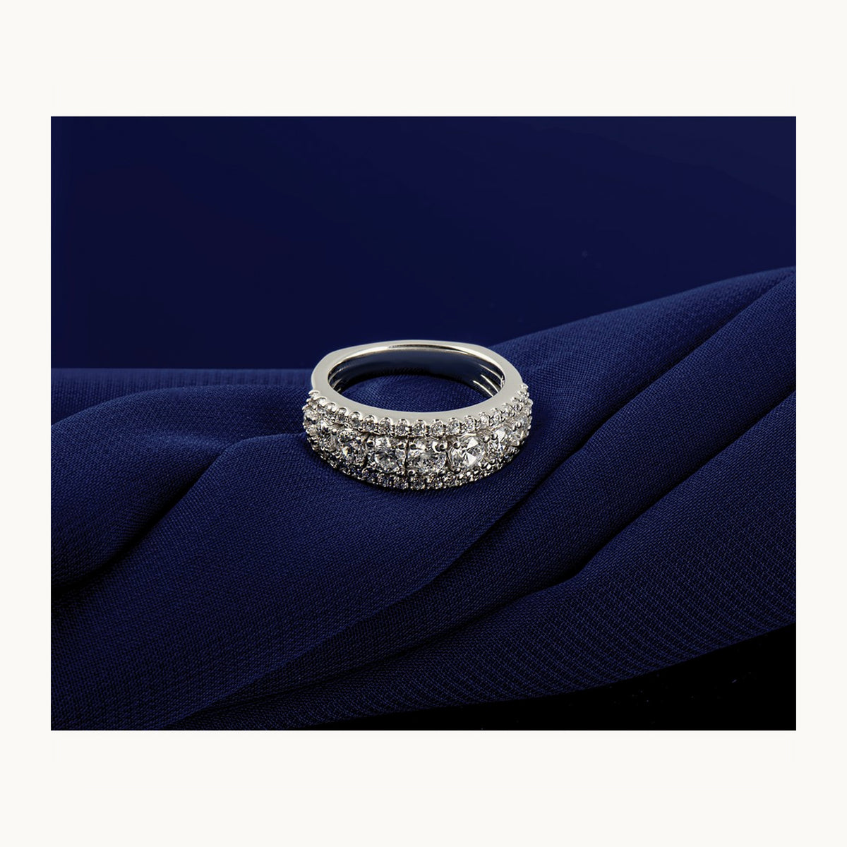 Fashion Band, 1.50 ct tw Lab-Grown Diamond — 14K White Gold