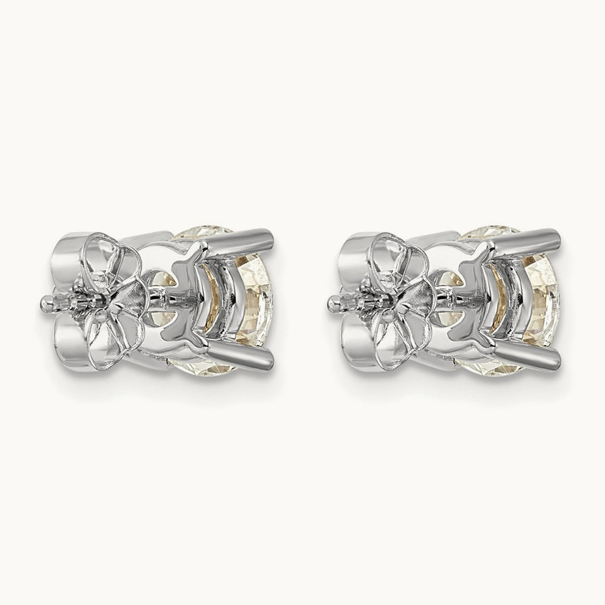 Round Lightweight Earrings, 0.25-6.00 ct tw Lab-Grown Diamond — 2 1/2 ct, 14K White Gold
