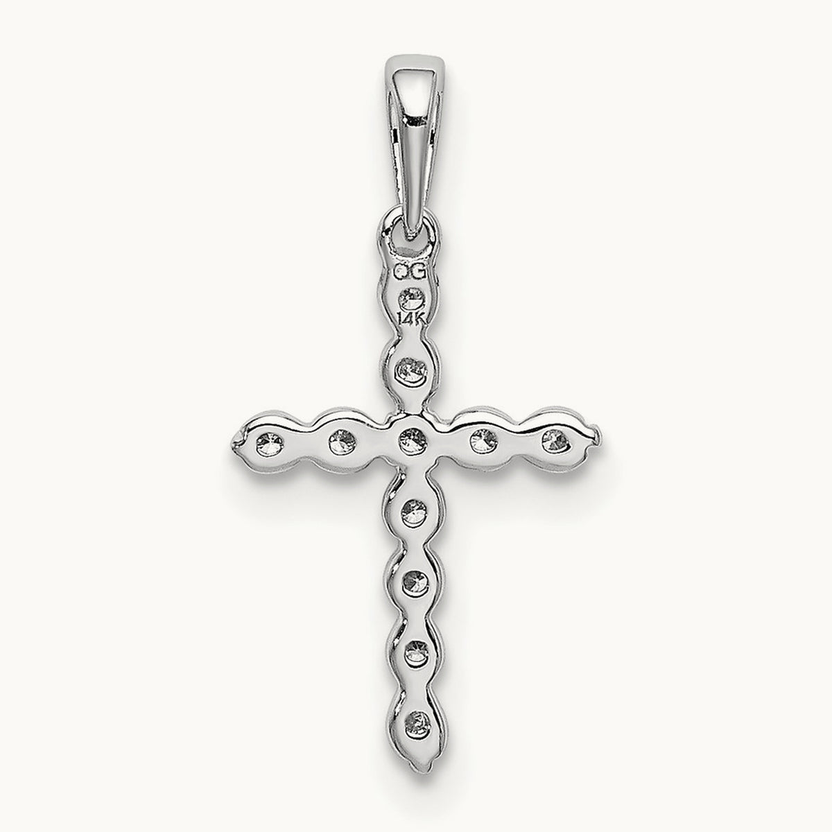 Cross Pendant, 0.10 ct tw Lab-Grown Diamond