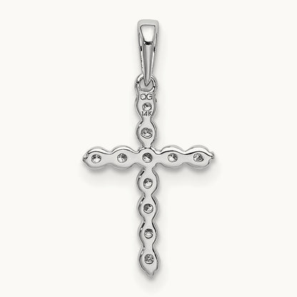 Cross Pendant, 0.10 ct tw Lab-Grown Diamond
