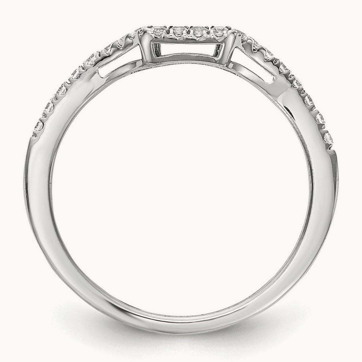 Diamond Wedding Band, 14K White Gold