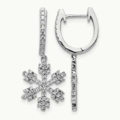 Diamond Snowflake Earrings — photo set
