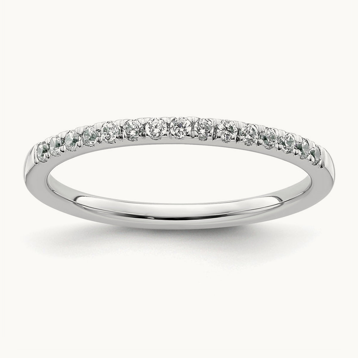 Diamond Wedding Band, 14K White Gold