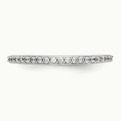 Diamond Wedding Band, 14K White Gold