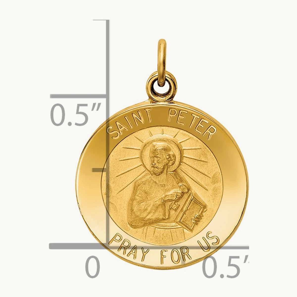 Saint Peter Medal Charm — 23mm