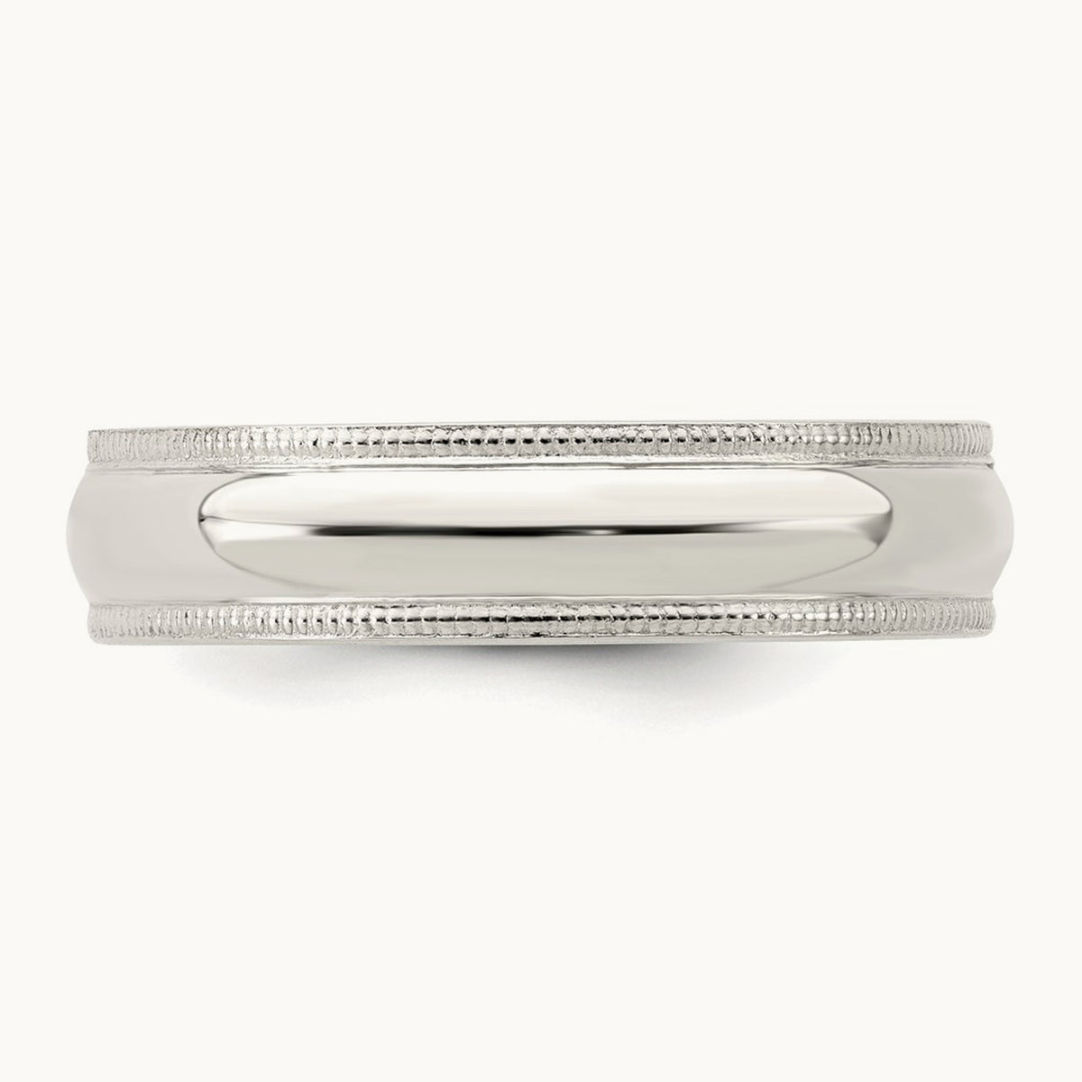 Milgrain Comfort Fit Band — Sterling Silver, 5mm