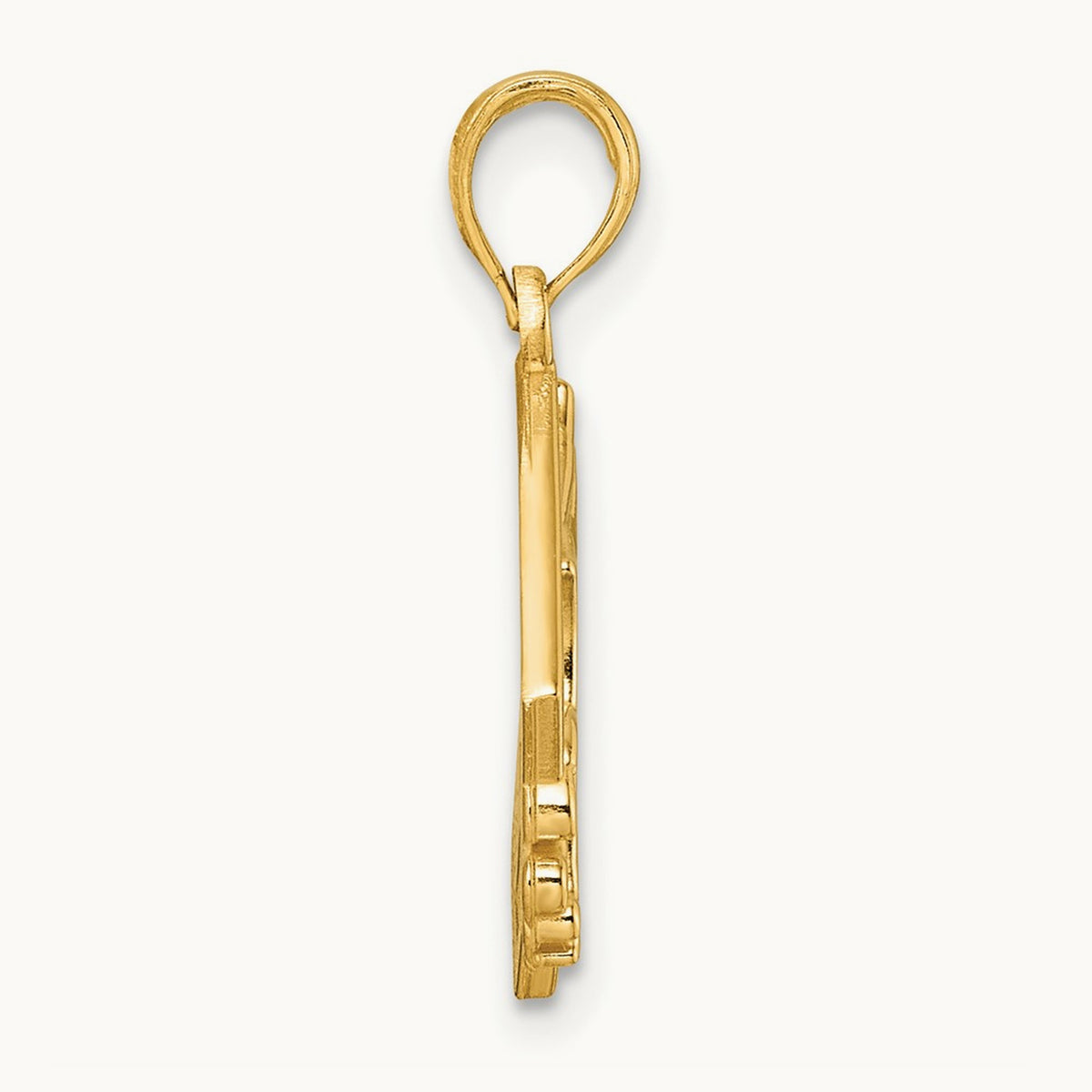 Polished Eagle Pendant, 14K