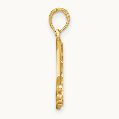 Polished Eagle Pendant, 14K