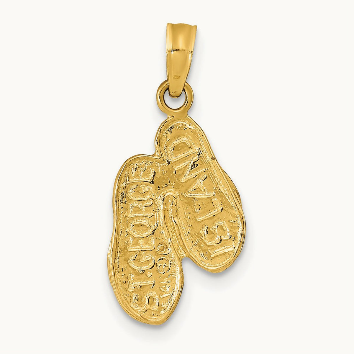 ST. GEORGE ISLAND Reversible Flip Flops Pendant, 14K
