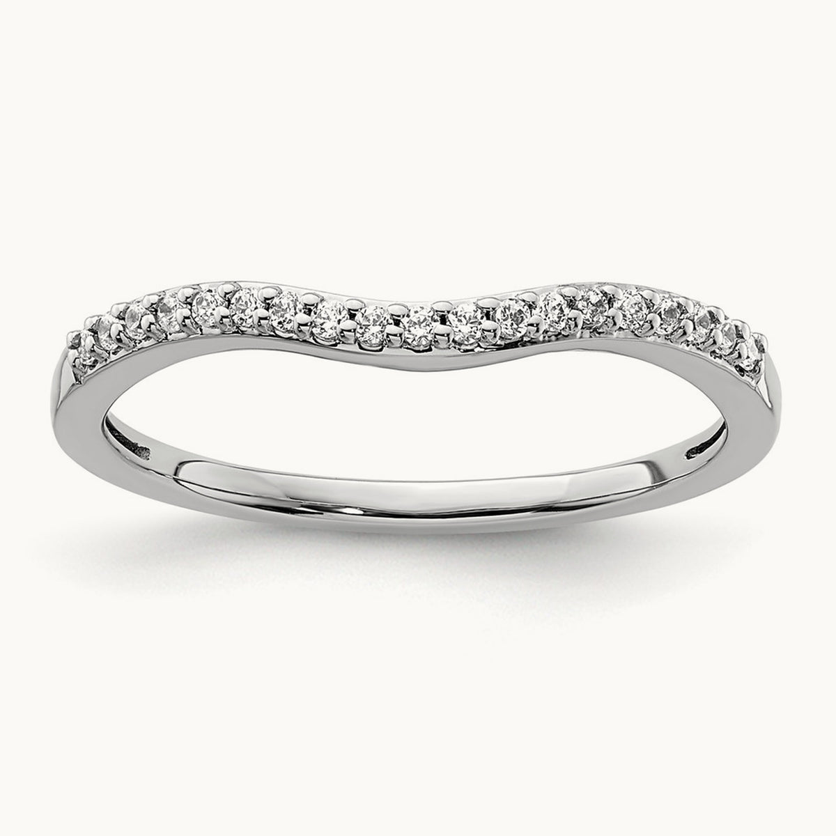 Diamond Wedding Band, 14K White Gold