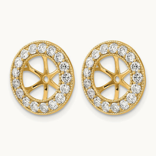 1-1/6ct Diamond Earring Jackets, 14K