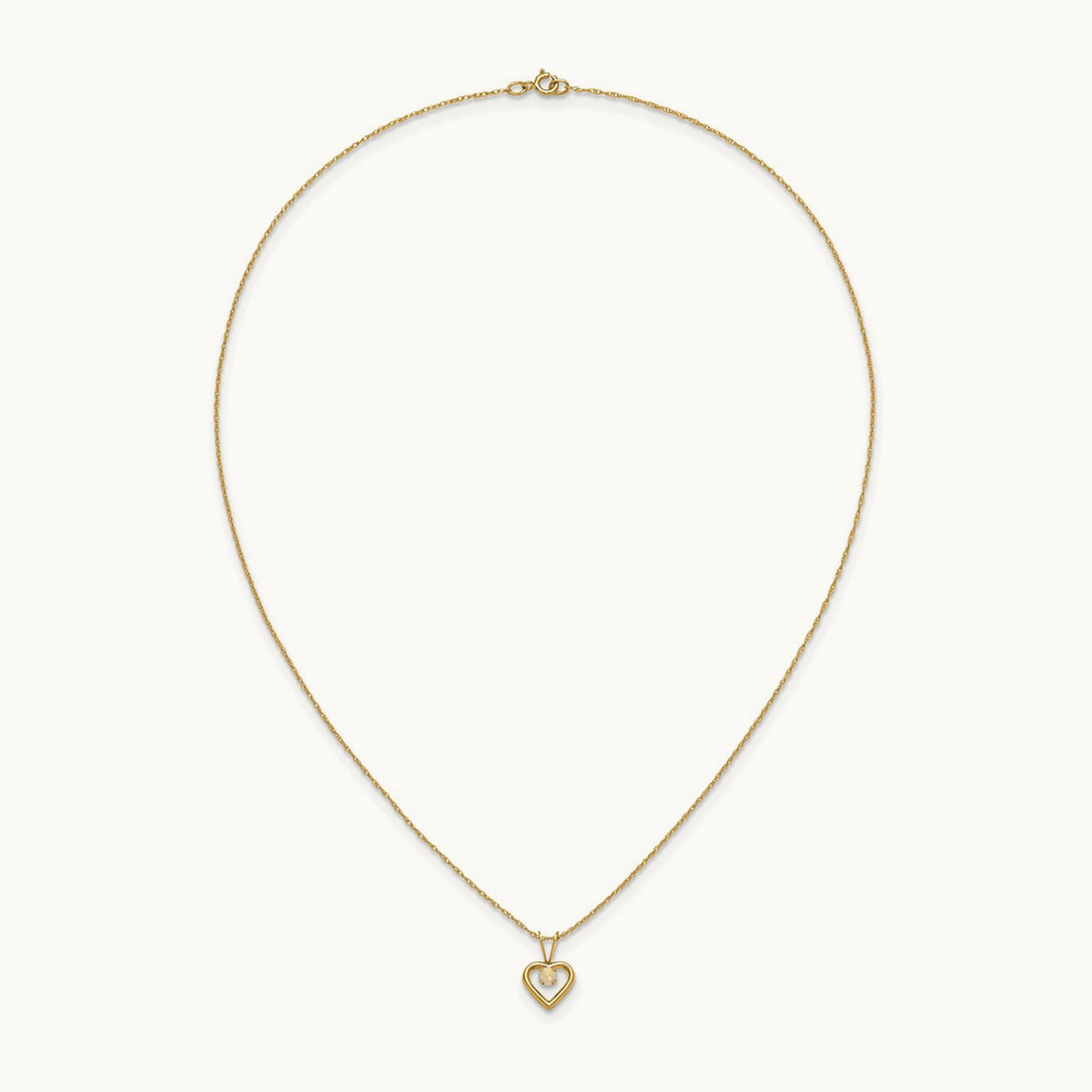 Madi K Opal Heart Necklace, 3mm, 14K