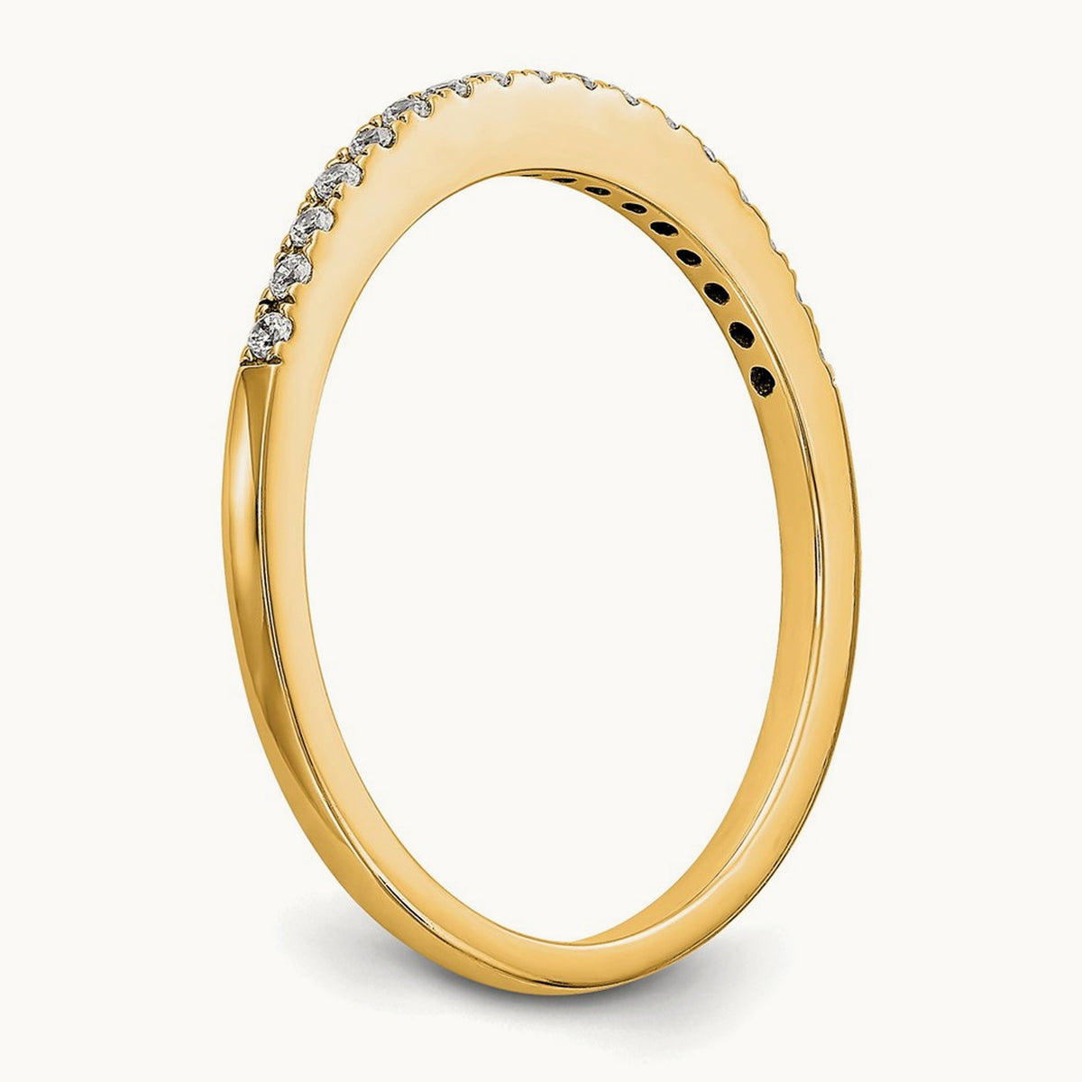 Diamond Wedding Band — 14K Yellow Gold, 7