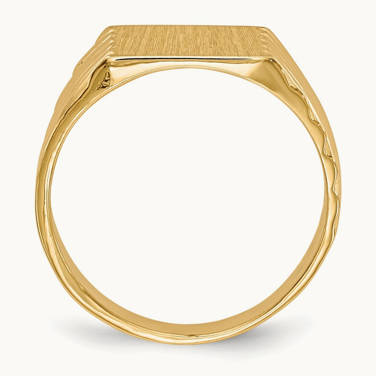 9.0x9. Closed Back Signet Ring, 0mm, 14K