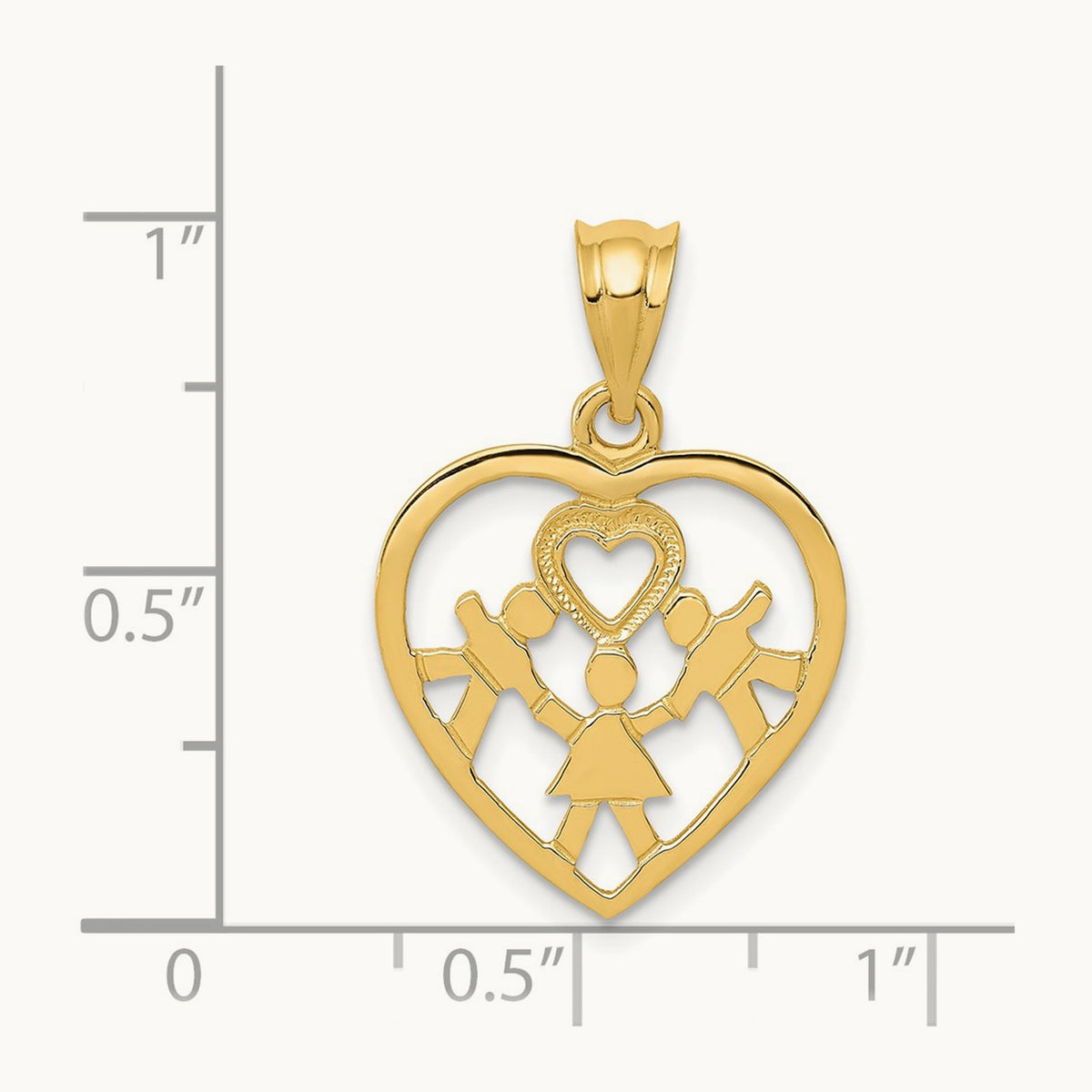 Heart Charm, 14K