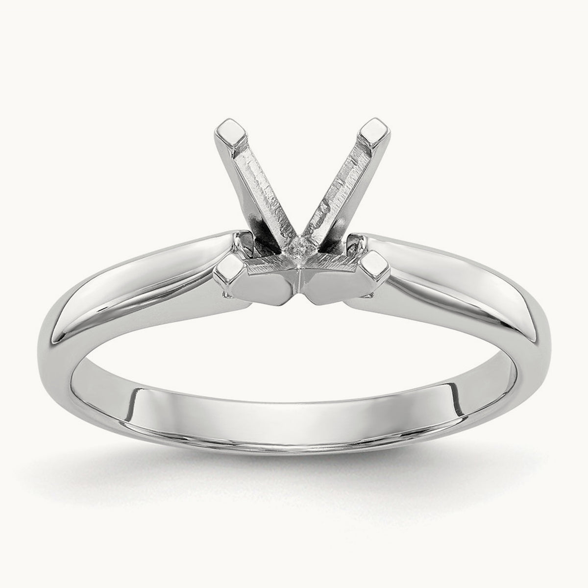 2ct. Medium Weight Airline 4-Prong Mounting, 14K White Gold