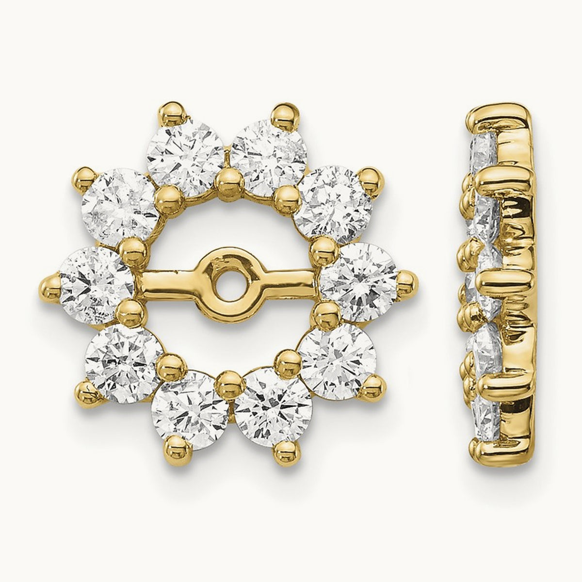 AAA Fancy Diamond Earring Jacket, 14K
