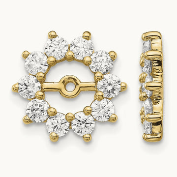 A Fancy Diamond Earring Jacket, 14K