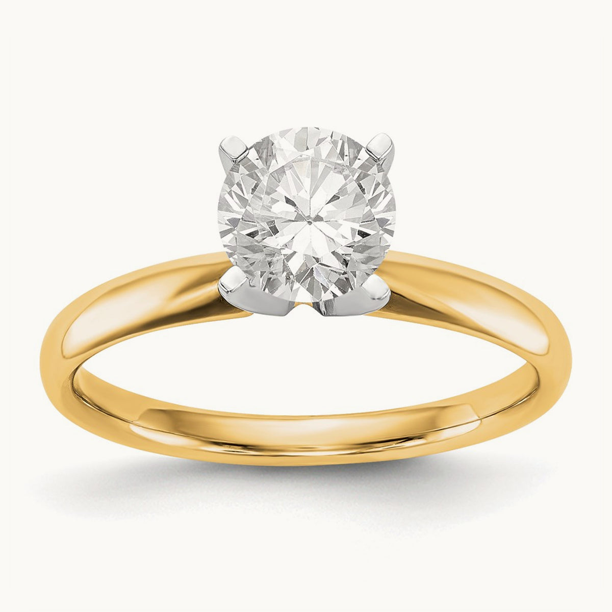 1.25ct. Lightweight 4-Prong Solitaire Mounting, 14K Two-tone