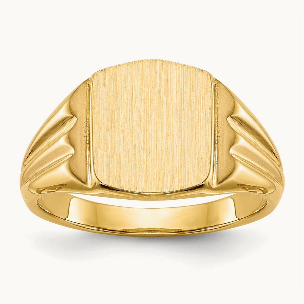 8.5x10. Closed Back Signet Ring, 5mm, 14K