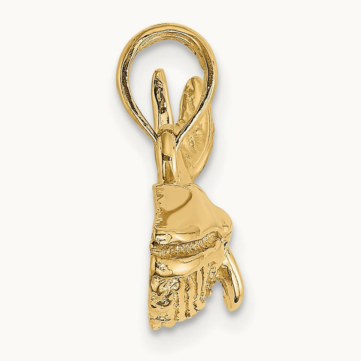 2-D Humpback Whale Charm, 14K