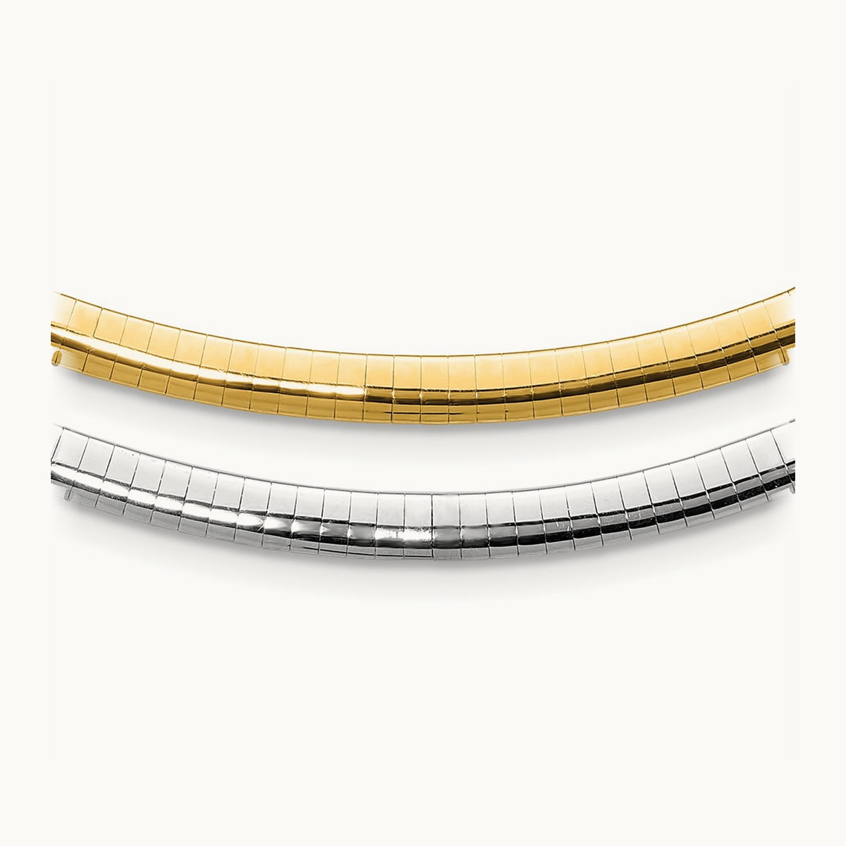 Lt Reversible Omega with extender Necklace — 18mm, 5mm