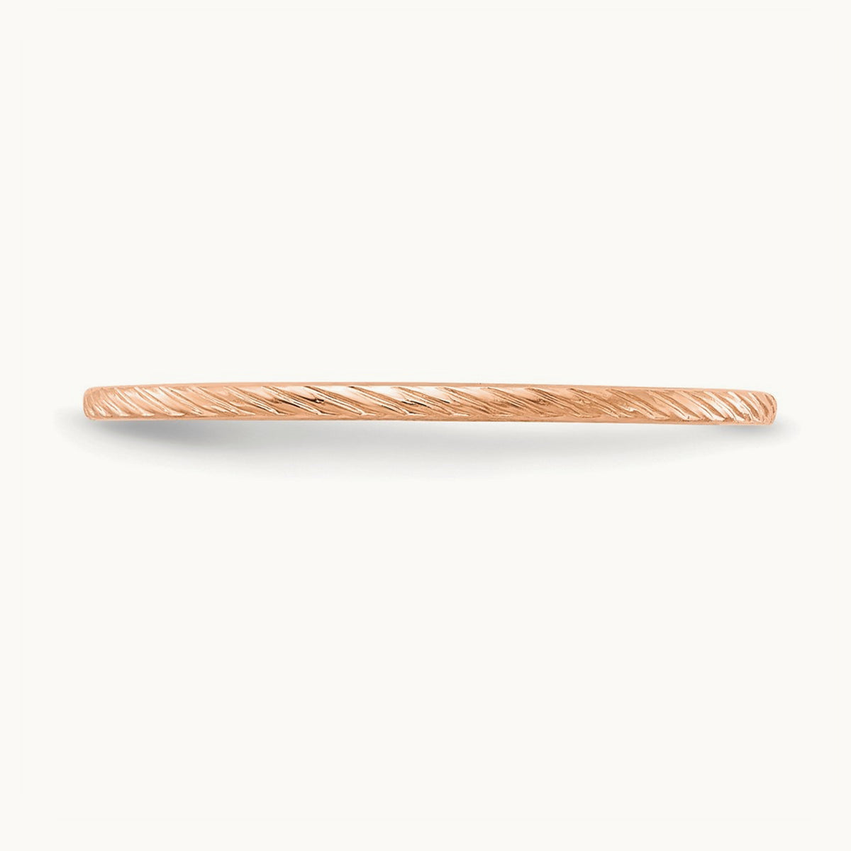Twisted Wire Pattern Stackable Band — 10K Rose Gold