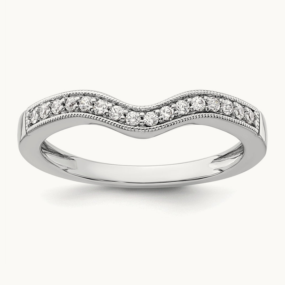 Diamond Wedding Band, 14K White Gold
