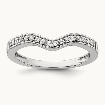 Diamond Wedding Band, 14K White Gold