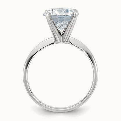 Round Solitaire Engagement Ring, 3.00 ct tw Lab-Grown Diamond — 14K White Gold