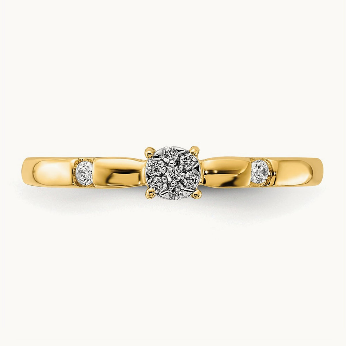 Diamond Cluster Ring — 14K Yellow Gold