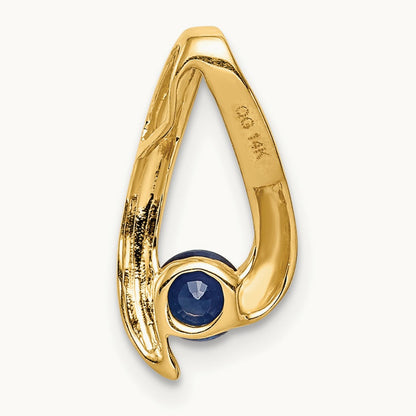 Sapphire Pendant — 14K Yellow Gold