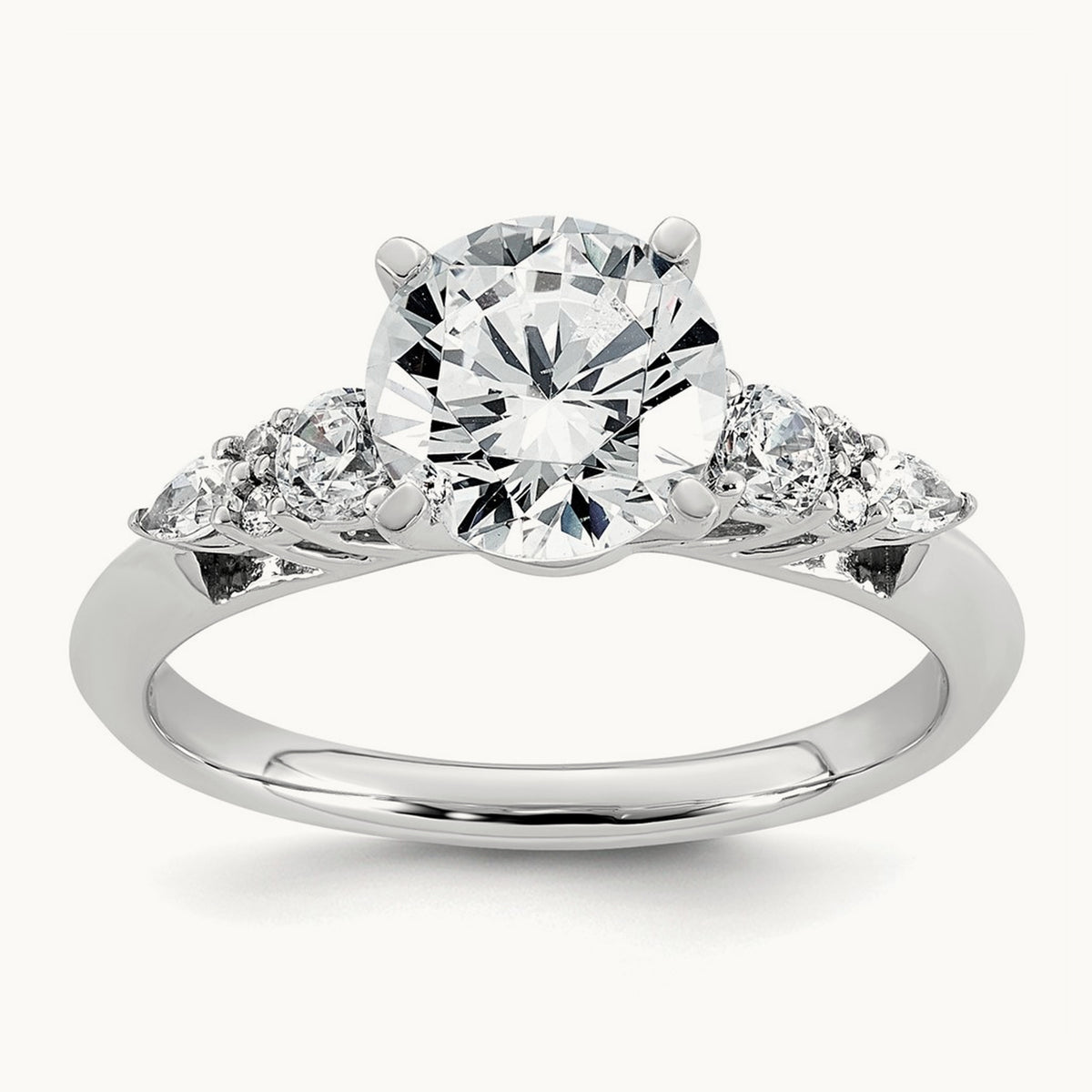 Round Engagement Ring, 1.75 ct tw Lab-Grown Diamond