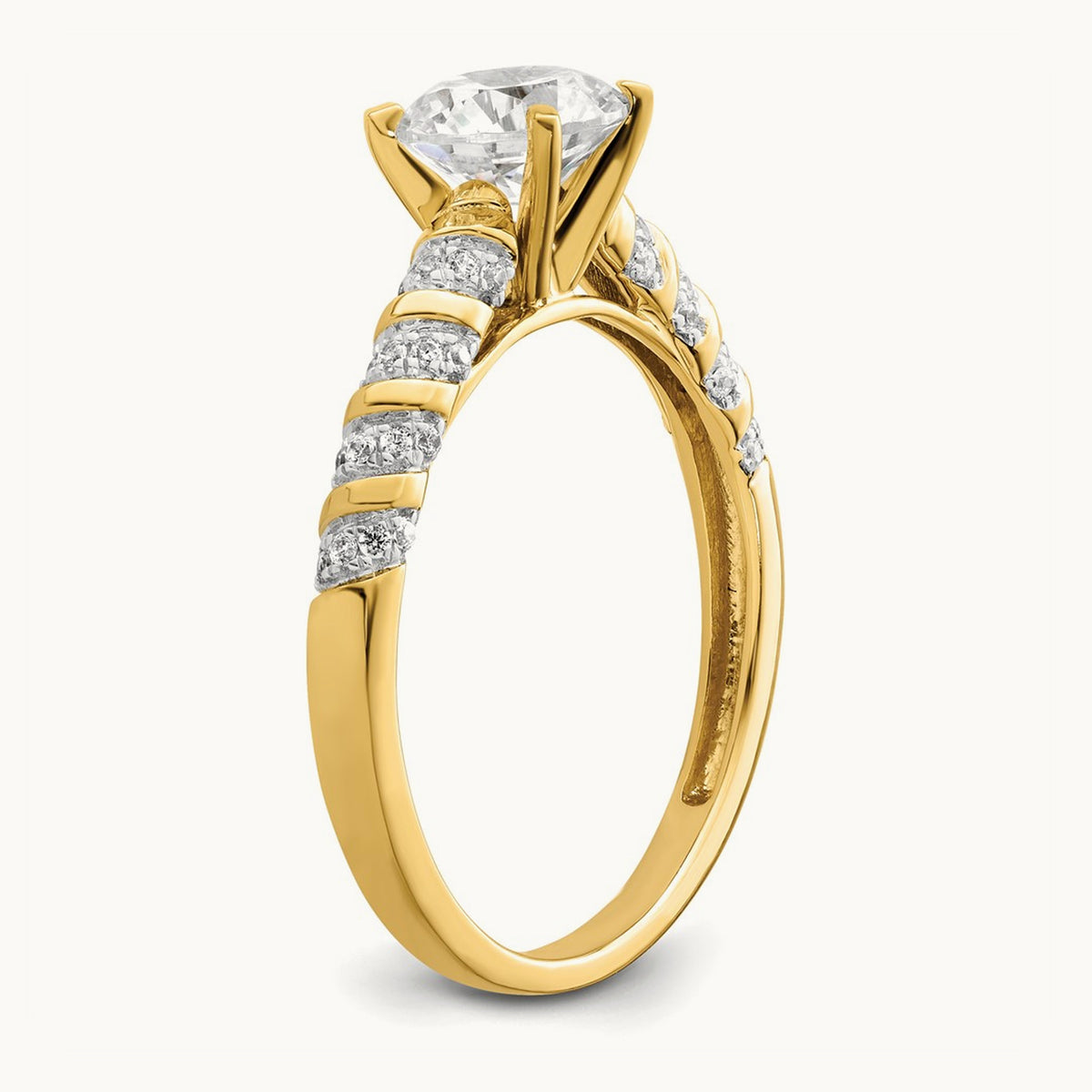 Twisted Semi-Mount Engagement Ring, 0.15 ct tw