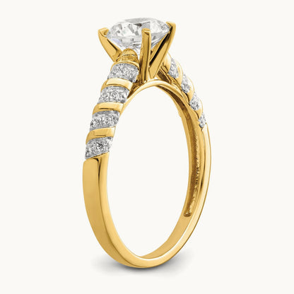 Twisted Semi-Mount Engagement Ring, 0.15 ct tw