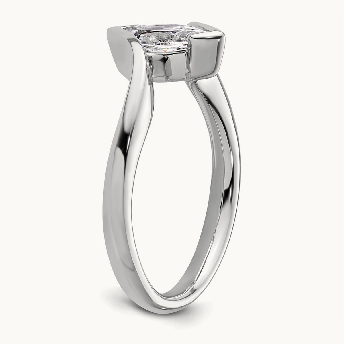 Marquise Bezel Solitaire Engagement Ring Mounting