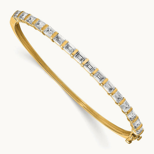 Bangle, 3.25 ct tw Lab-Grown Diamond — 14K Yellow Gold