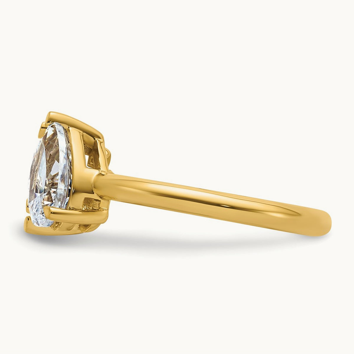 Princess & Pear 2 Stone Engagement Ring, 2.00 ct tw Lab-Grown Diamond — 14K Yellow Gold