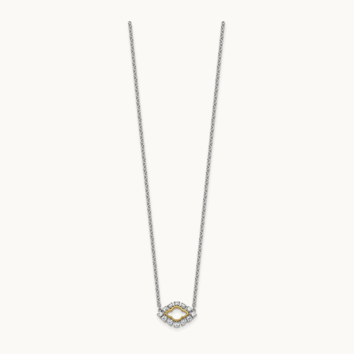 Fashion Evil Eye Necklace, 0.50 ct tw Lab-Grown Diamond