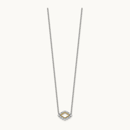 Fashion Evil Eye Necklace, 0.50 ct tw Lab-Grown Diamond