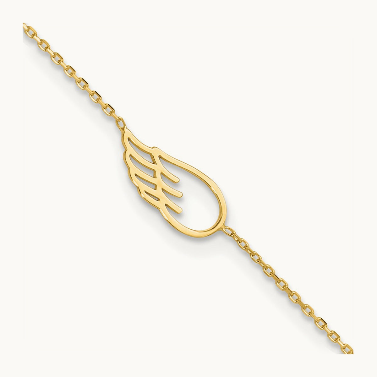 Wing 10in Plus 1in ext. Anklet, 14K