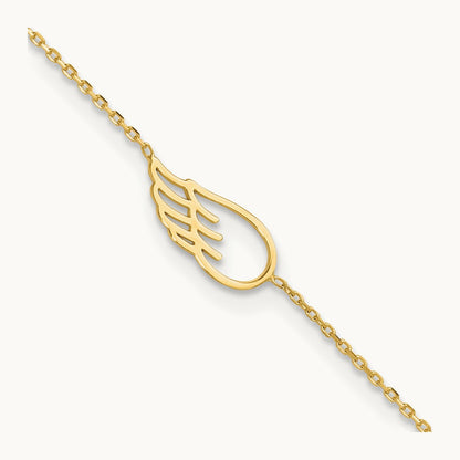 Wing 10in Plus 1in ext. Anklet, 14K