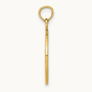 Dancer in Circle Frame Charm, 14K