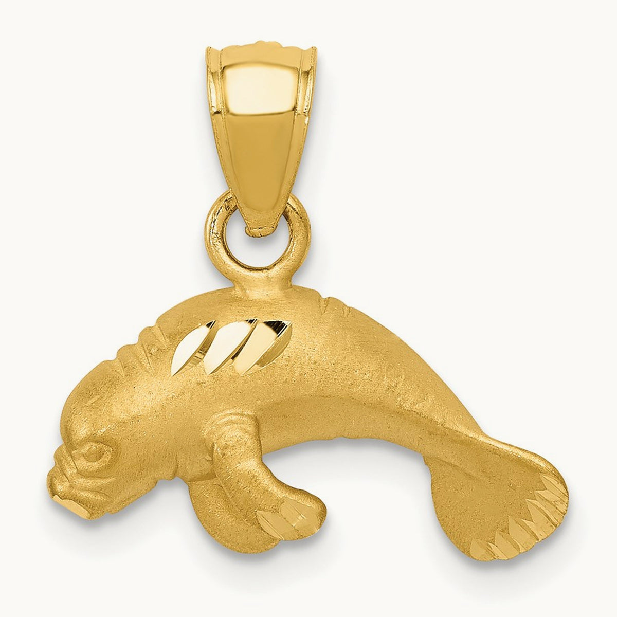 Manatee Pendant, 14K