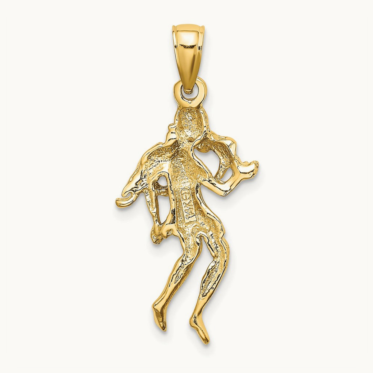 Large Virgo Zodiac Charm, 14K