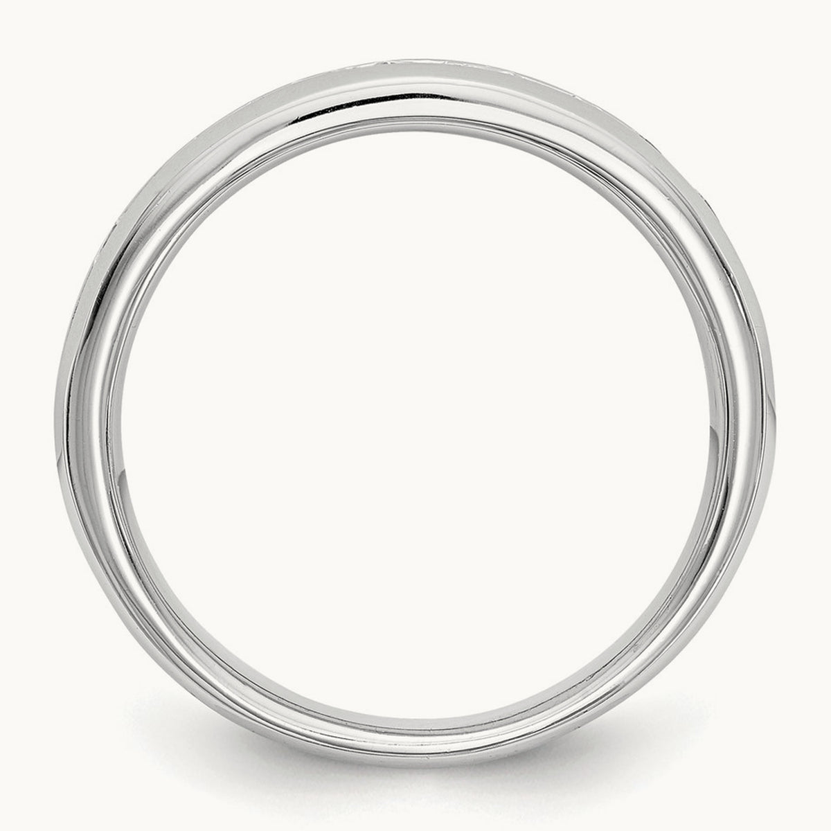 11-Stone Diamond Channel Band, 14K White Gold
