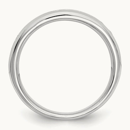 11-Stone Diamond Channel Band, 14K White Gold