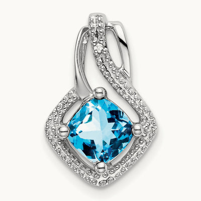 Blue Topaz and Diamond Pendant — photo set