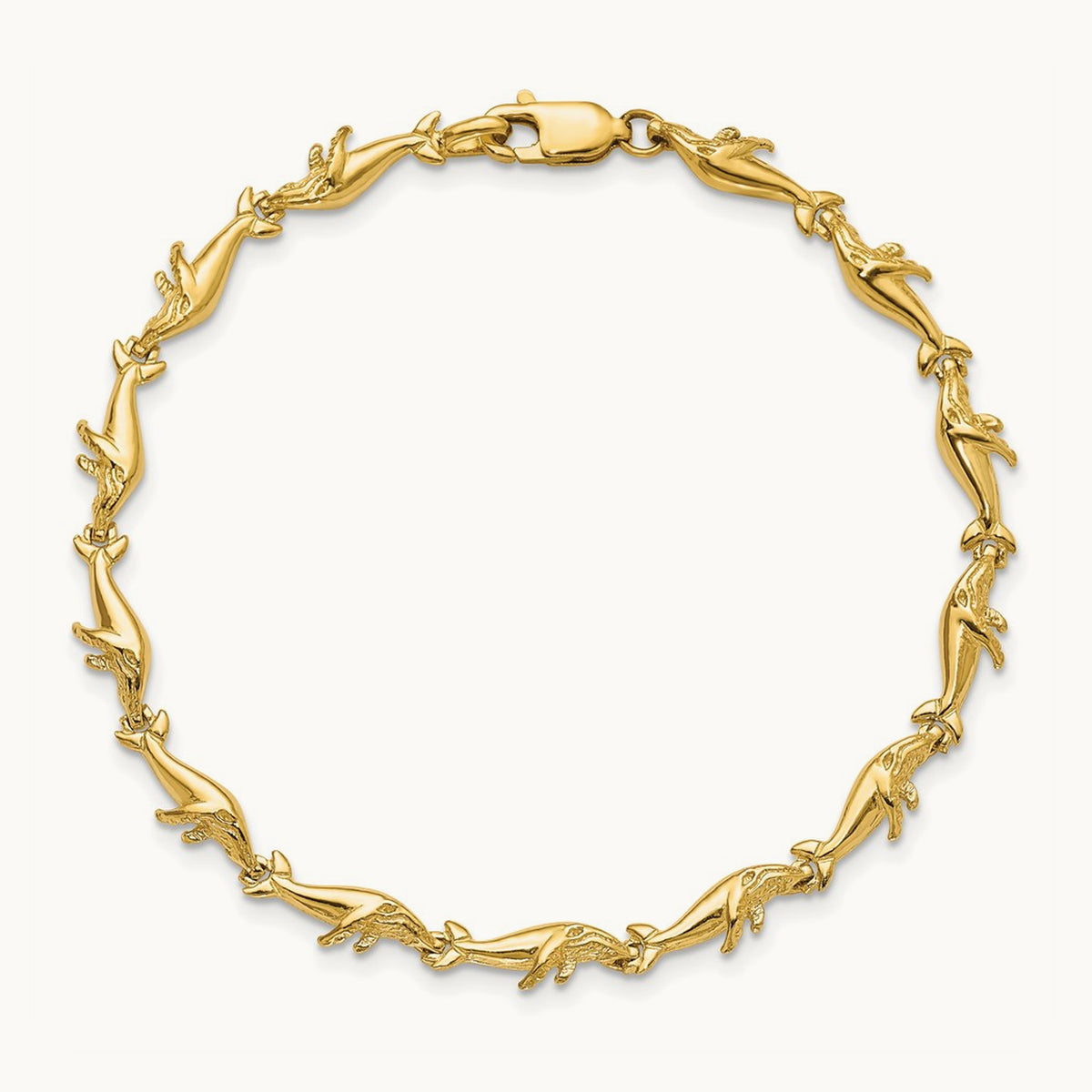 Whale Bracelet, 14K