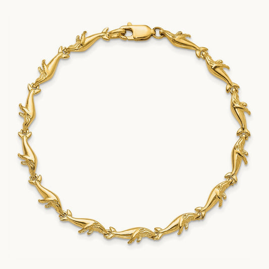 Whale Bracelet, 14K